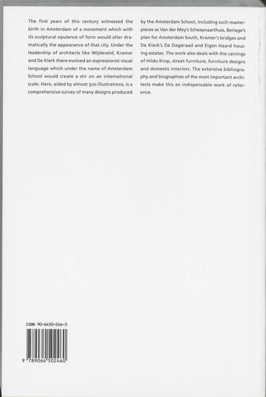 Achterkant van The Amsterdam school