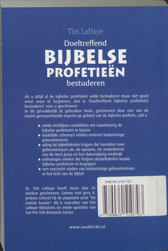 Achterkant van Doeltreffend bijbelse profetieen bestuderen