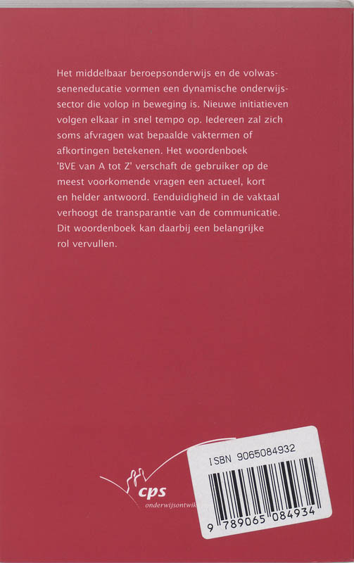 Achterkant van BVE van A tot Z