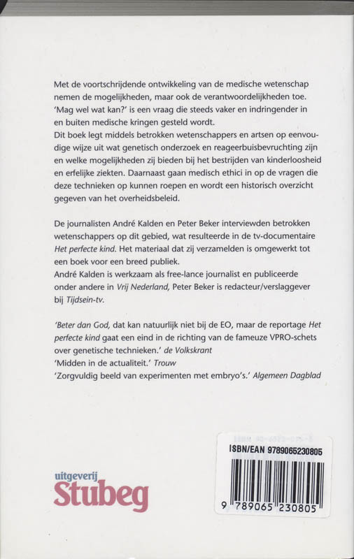 Achterkant van Het perfecte kind