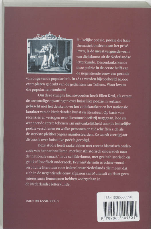 Achterkant van De smaak der natie