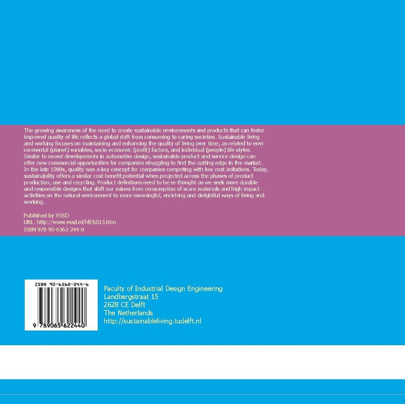 Achterkant van challenging the future: Designing for Sustainable Living & Working