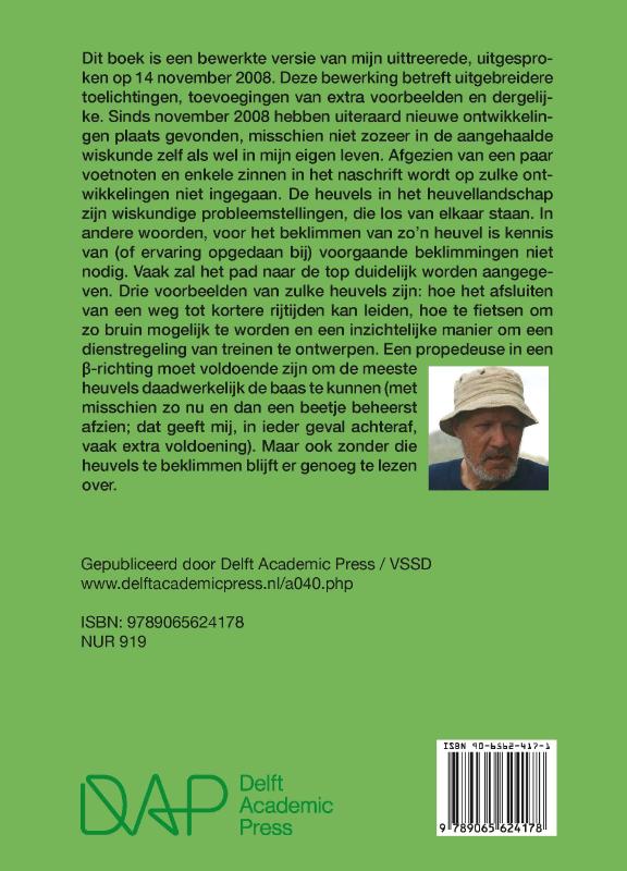 Achterkant van Mijn rondzwervingen door een toegepast wiskundig heuvellandschap