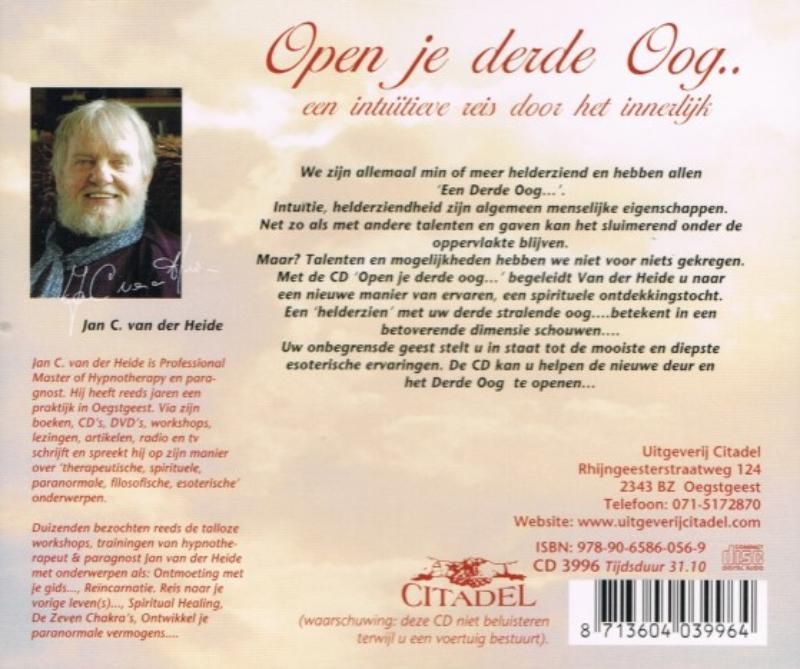 Achterkant van Open je derde oog