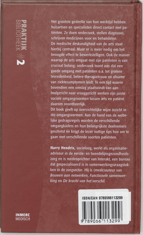 Achterkant van Omgang met patienten