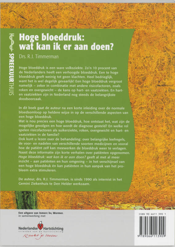 Achterkant van Hoge bloeddruk : wat kan ik er aan doen?