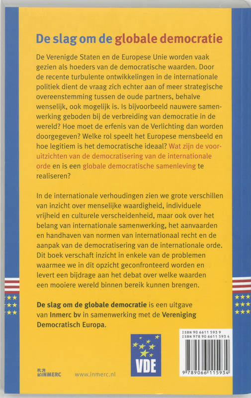 Achterkant van De slag om de globale democratie