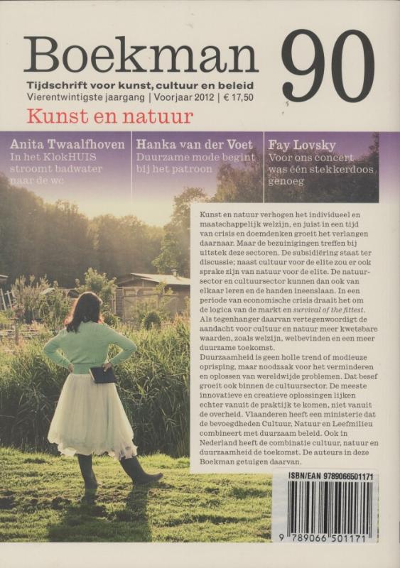 Achterkant van Kunst en natuur