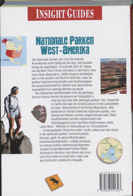 Achterkant van Nationale Parken West-Amerika