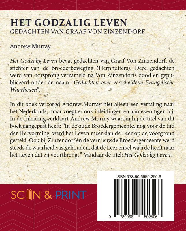 Achterkant van Het Godzalig leven
