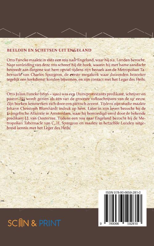 Achterkant van Beelden en schetsen uit Engeland