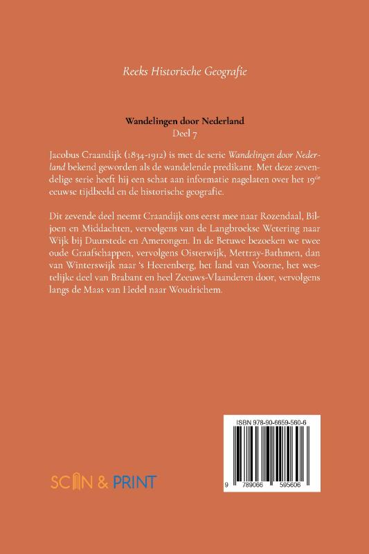 Achterkant van Wandelingen door Nederland 7