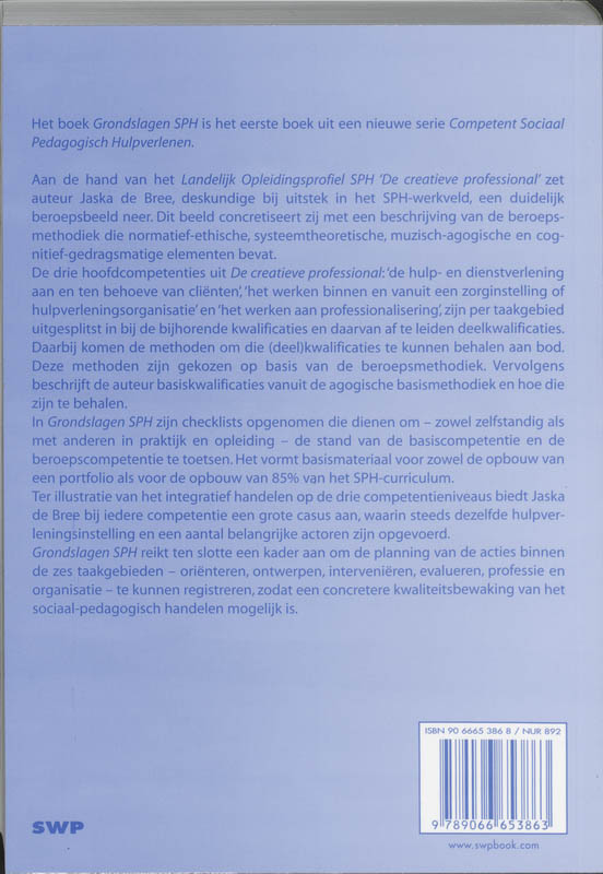 Achterkant van Grondslagen SPH