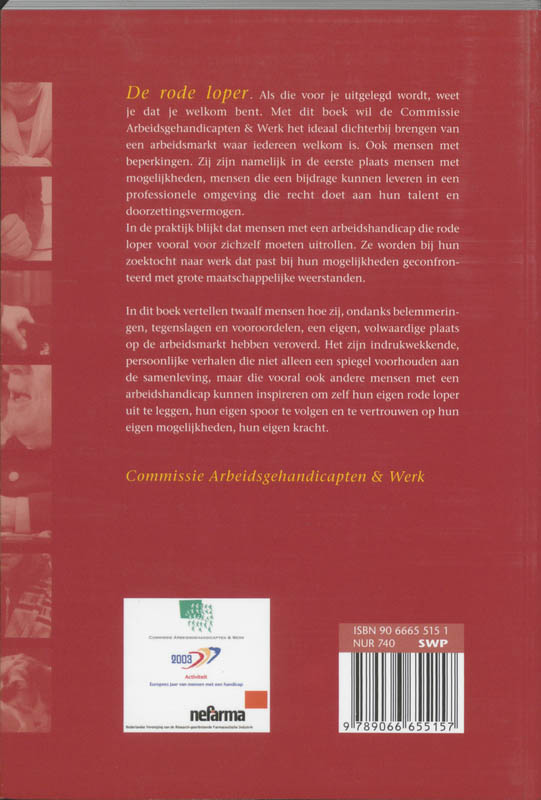 Achterkant van De rode loper