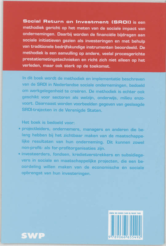 Achterkant van Maatschappelijk rendement gemeten