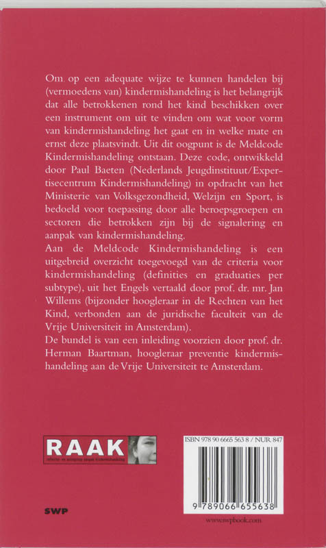 Achterkant van De maat van kindermishandeling