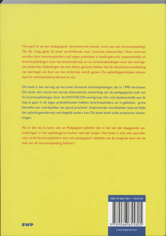 Achterkant van Pedagogisch opleiden