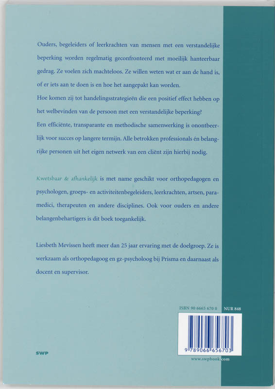 Achterkant van Kwetsbaar en afhankelijk