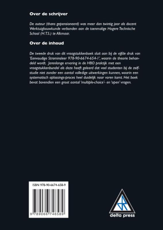 Achterkant van Eenvoudige stromingsleer vraagstukken en uitwerkingen