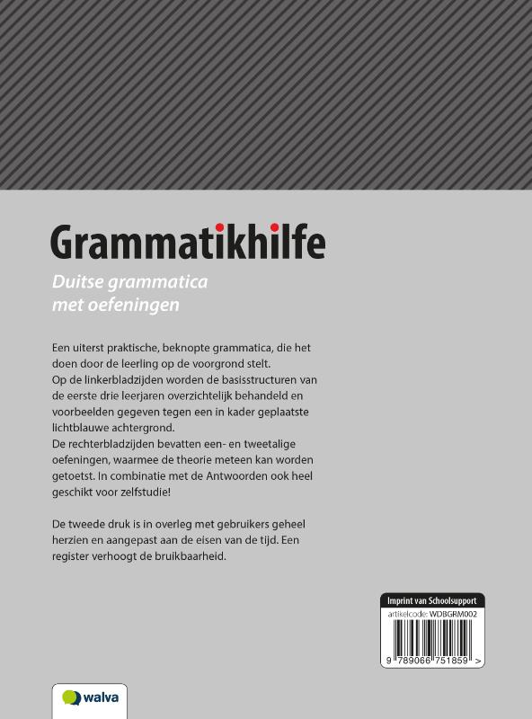 Achterkant van Grammatikhilfe