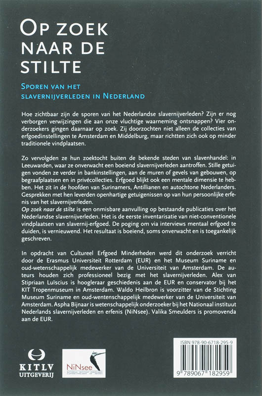 Achterkant van Op zoek naar de stilte