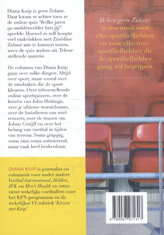 Achterkant van Ik ben geen Zidane