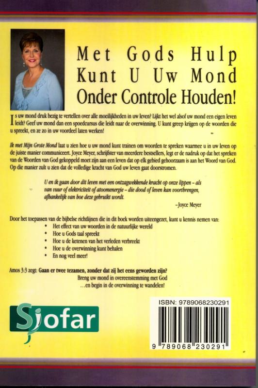Achterkant van Ik met mijn grote mond