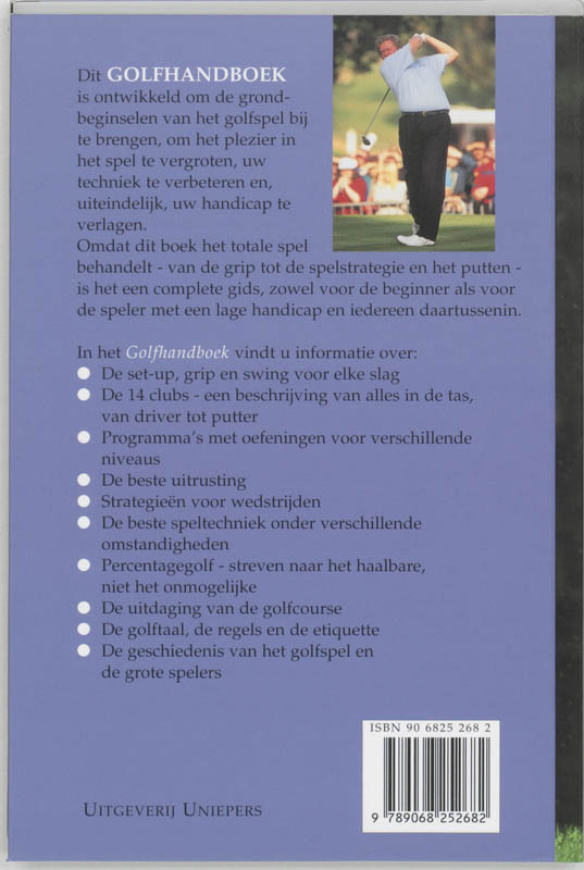 Achterkant van Golfhandboek