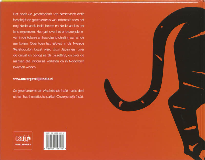 Achterkant van De Geschiedenis van Nederlands-Indie 1930-1950