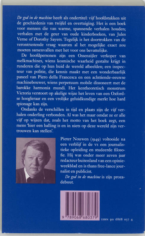 Achterkant van De god in de machine