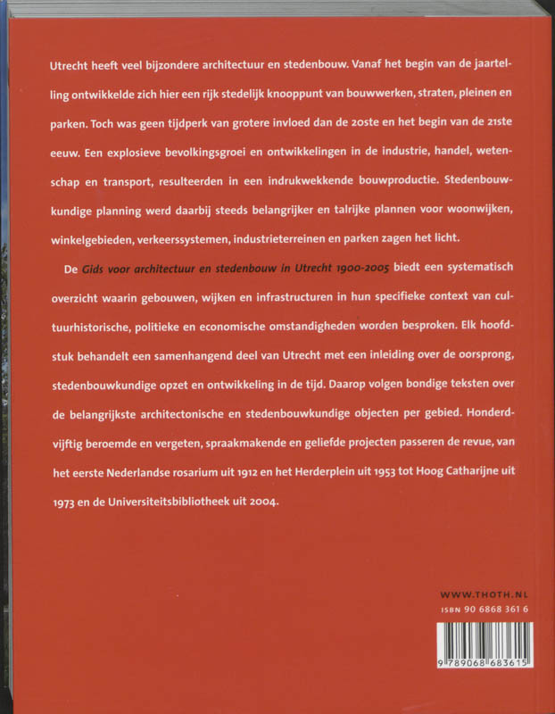 Achterkant van Gids voor architectuur en stedenbouw in Utrecht 1900-2005