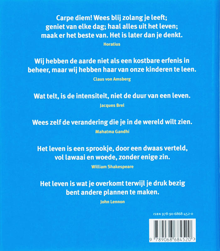Achterkant van De zin van het leven