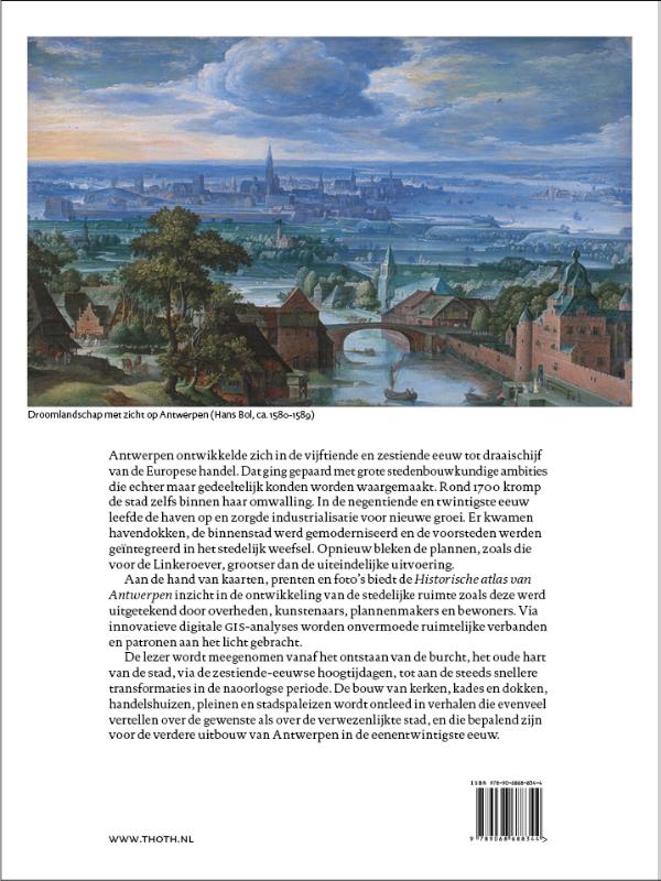 Achterkant van Historische Atlas van Antwerpen