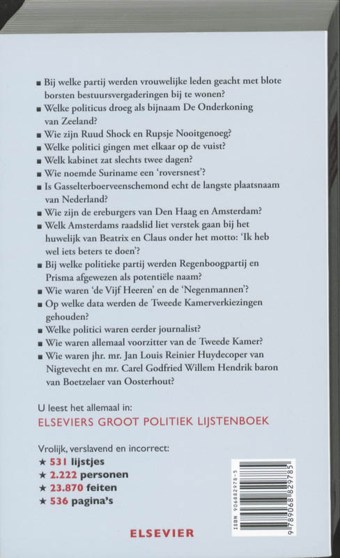 Achterkant van Negenmannen, Oranjes & Matpartijen