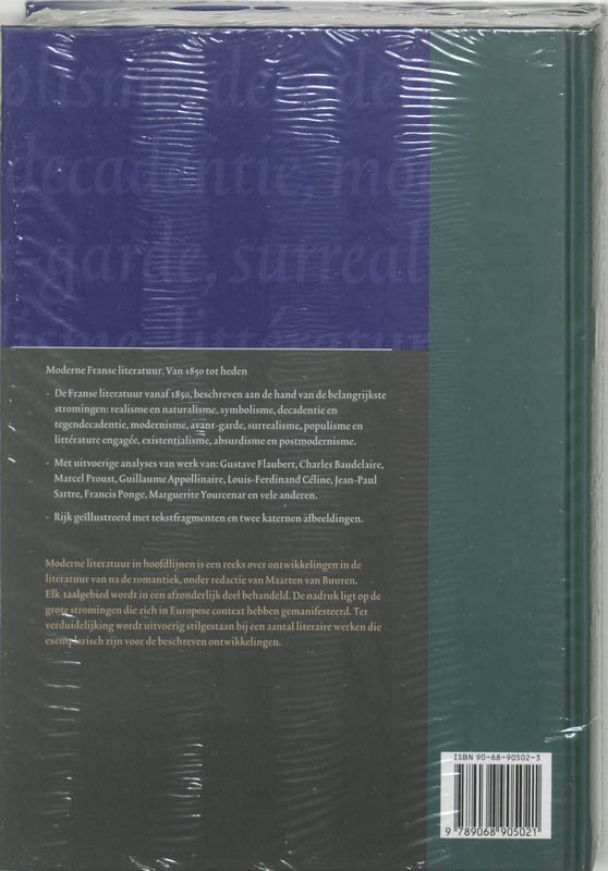 Achterkant van Moderne Franse literatuur