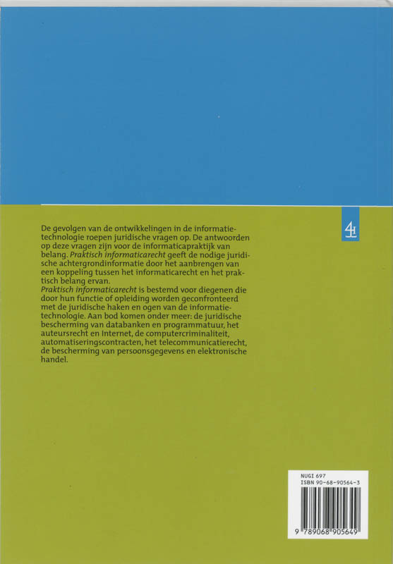 Achterkant van Praktisch informaticarecht