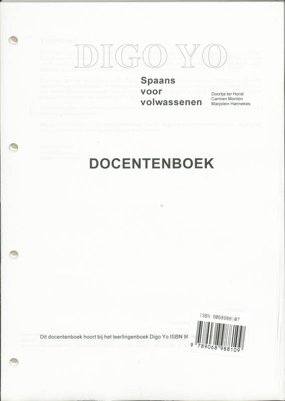 Achterkant van Docentenboek