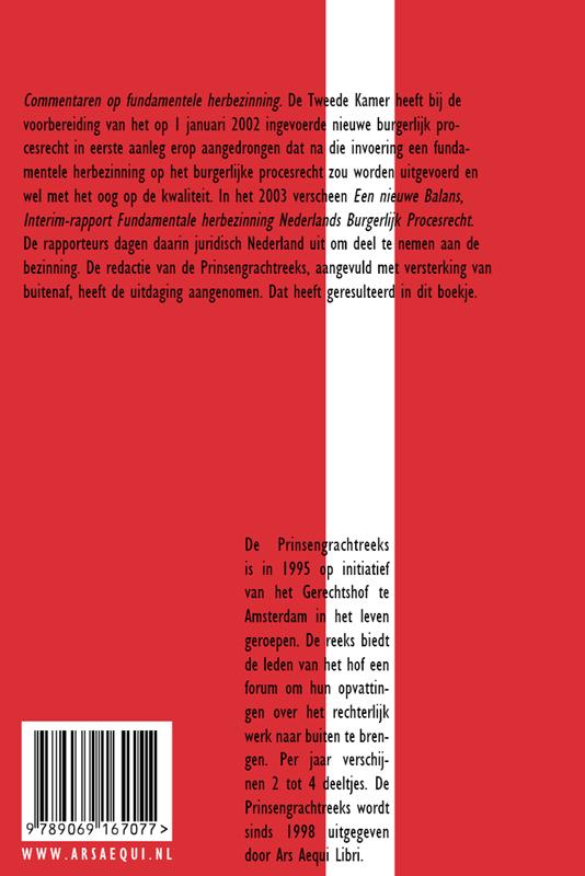 Achterkant van Commentaren op fundamentele herbezinning