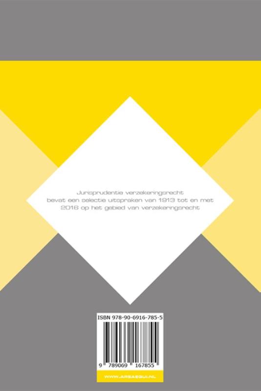 Achterkant van Jurisprudentie verzekeringsrecht 1913-2016