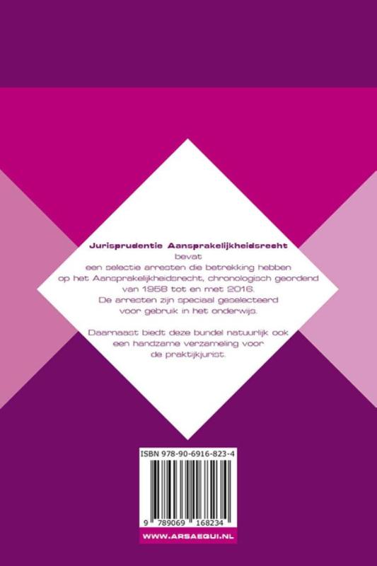 Achterkant van Jurisprudentie Aansprakelijkheidsrecht 2016