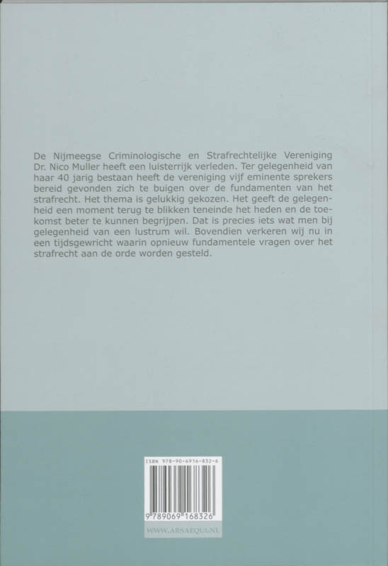 Achterkant van Strafrecht ad fundum