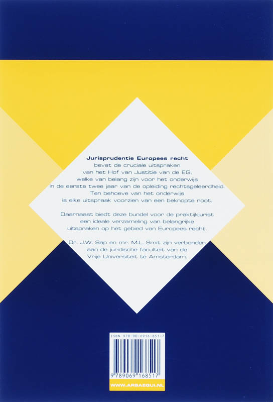 Achterkant van Jurisprudentie Europees recht 1963/2006
