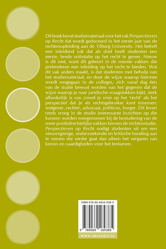 Achterkant van Perspectieven op recht