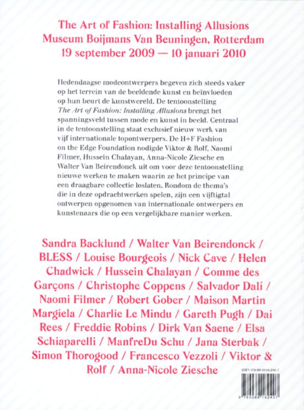 Achterkant van The Art of Fashion