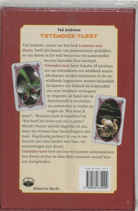 Achterkant van Totemdier tarot