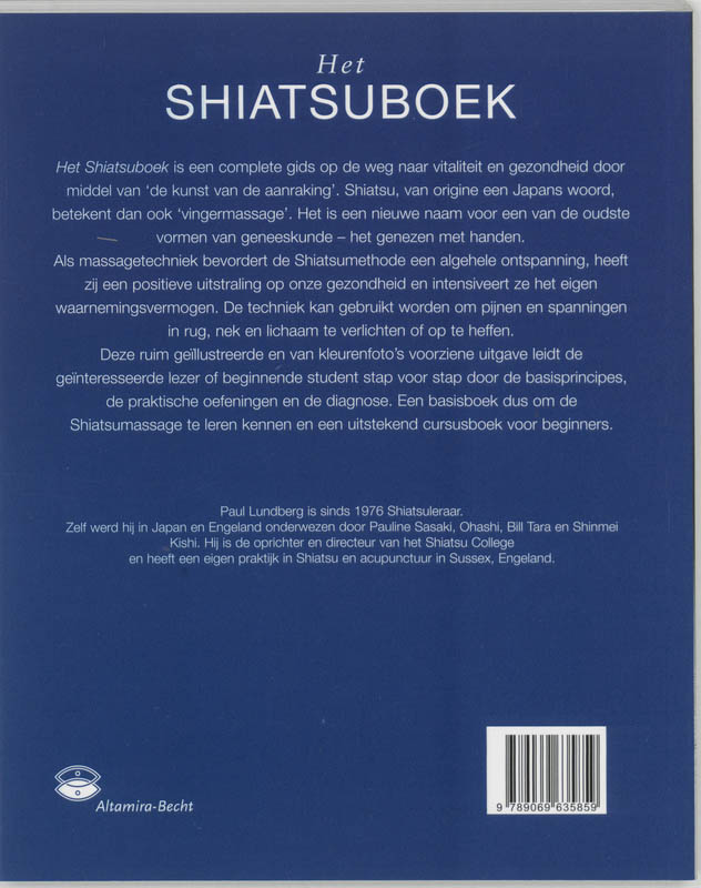 Achterkant van Het Shiatsuboek