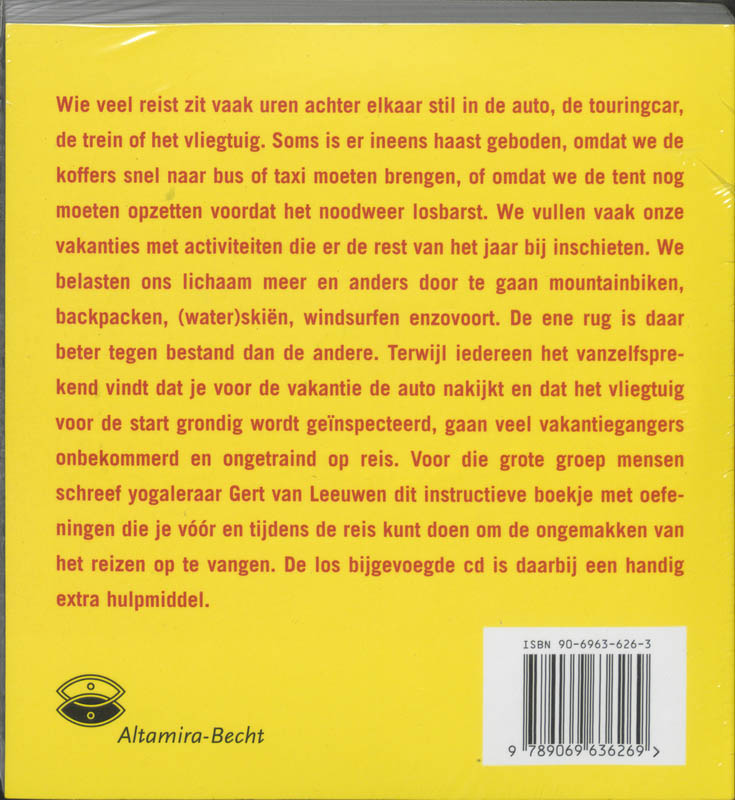 Achterkant van Yoga op reis