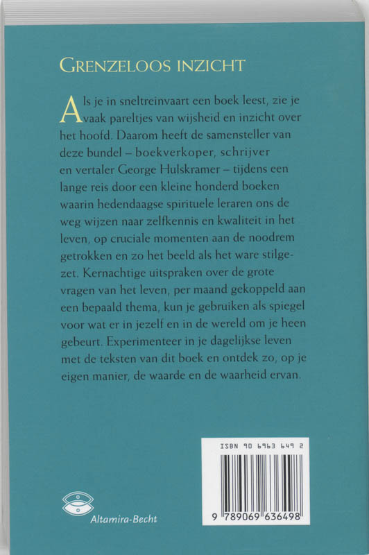 Achterkant van Grenzeloos inzicht