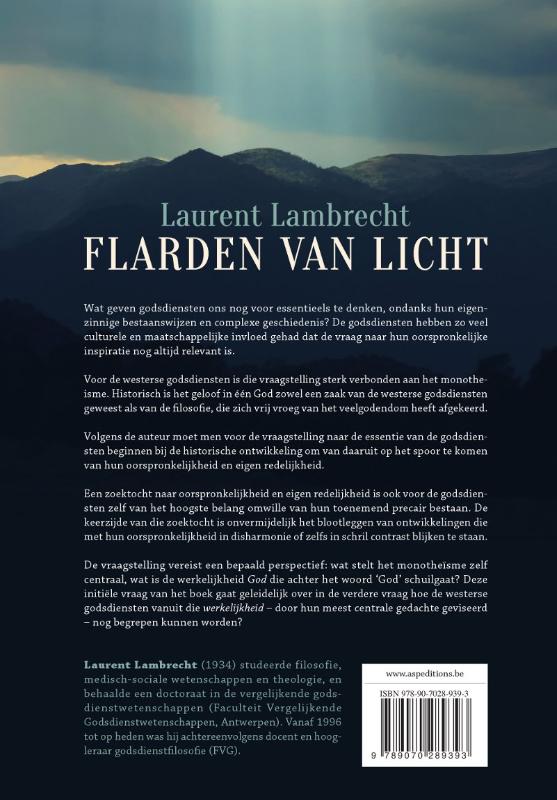 Achterkant van Flarden van licht