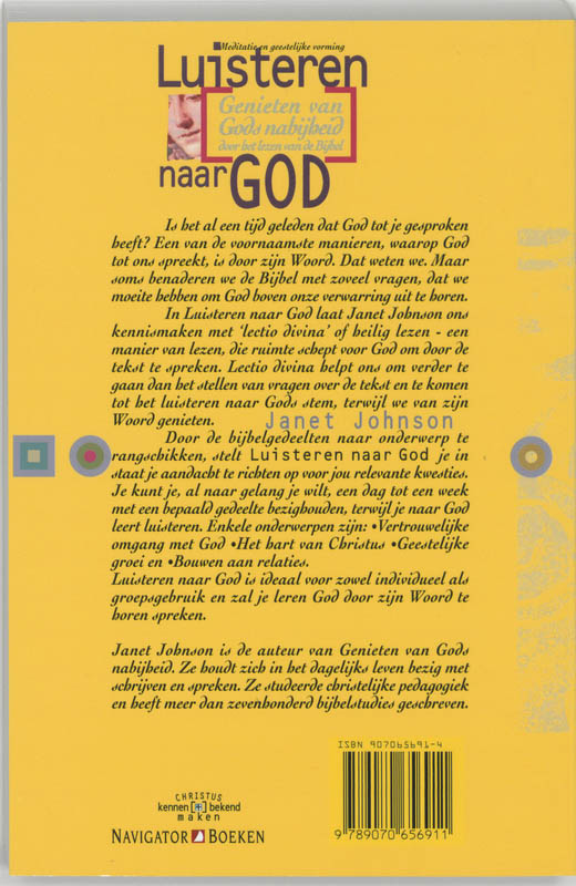 Achterkant van Luisteren naar God